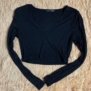 SHEIN v-neck crop top